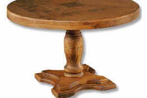 mesa de comedor madera maciza redonda