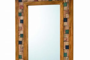 espejo de madera y marmol