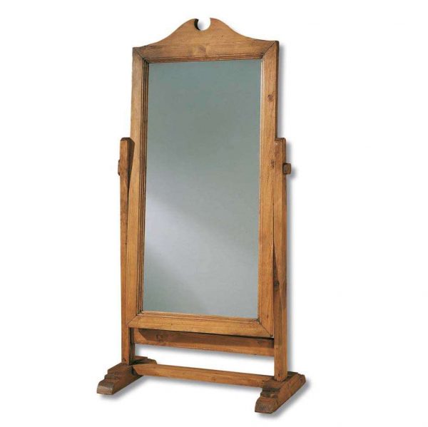 espejo de pie de madera rustica