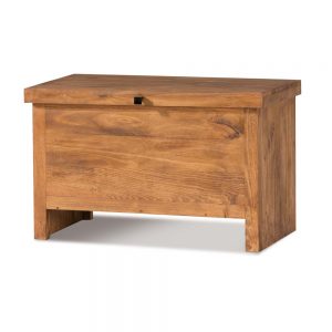 baúl de madera rústica maciza
