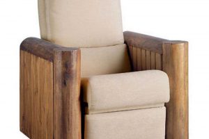 sillón madera maciza rústico reclinable