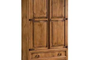 armario rústico de madera 2 puertas 2 cajones