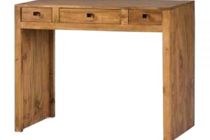 escritorio de madera rústica con cajones