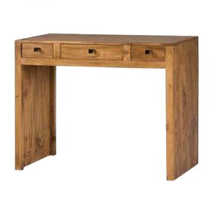 escritorio de madera rústica con cajones