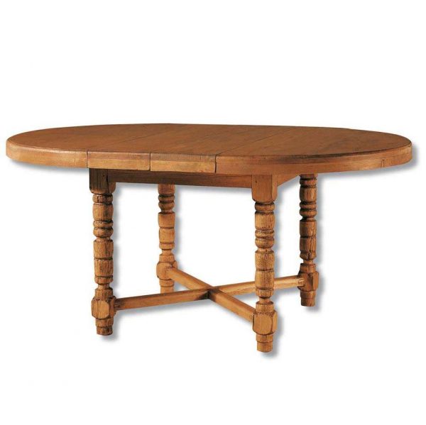 mesa comedor madera redonda extensible