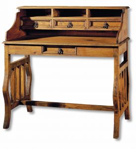 escritorio rústico de madera maciza
