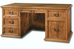 escritorio de madera maciza rústico