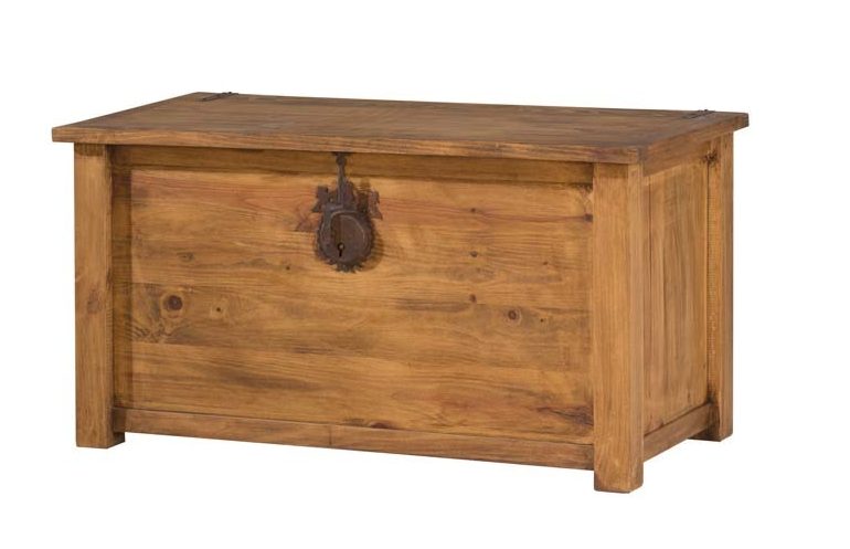 Arcón-baúl de madera maciza de pino natural - Blog Myoc: Muebles