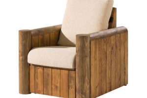 sillón de madera rústico 1 plaza