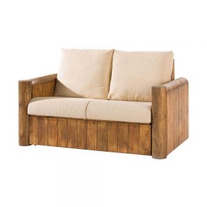 sillón de madera rustico 2 plazas