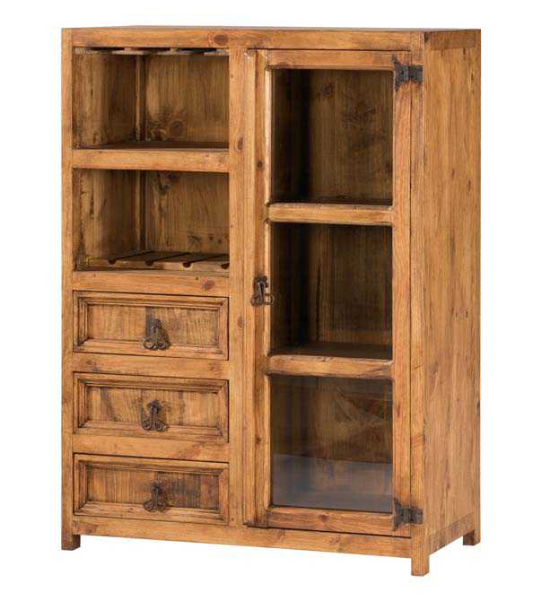 Siesta Hija Hornear Mueble bar rústico de madera maciza - Blog Myoc: Muebles rústicos de madera  maciza