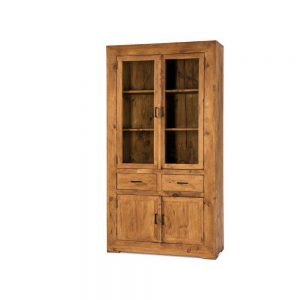 vitrina rústica de madera maciza