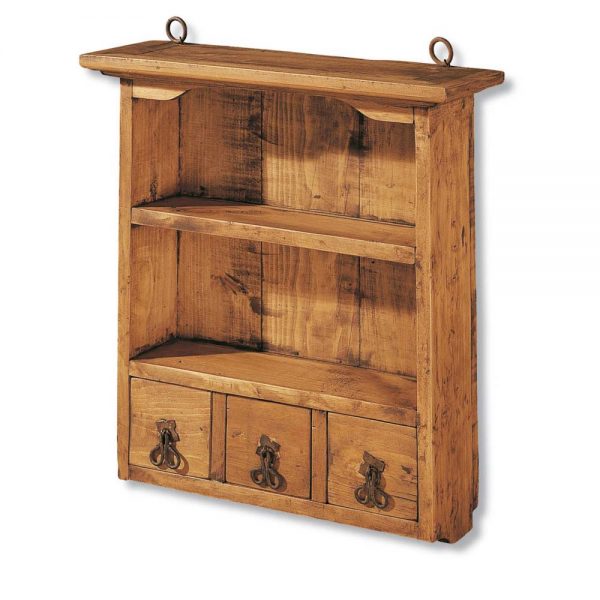 Especiero de madera maciza con y estante - Blog Myoc: Muebles rústicos de maciza