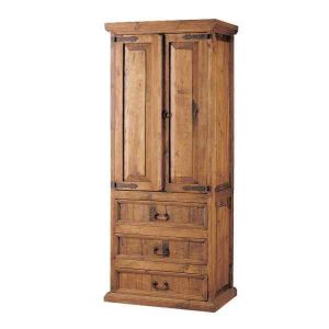 armario de madera rústico 3 cajones