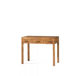 escritorio de madera rustico con 3 cajones