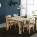 mesa de comedor de madera maciza natural