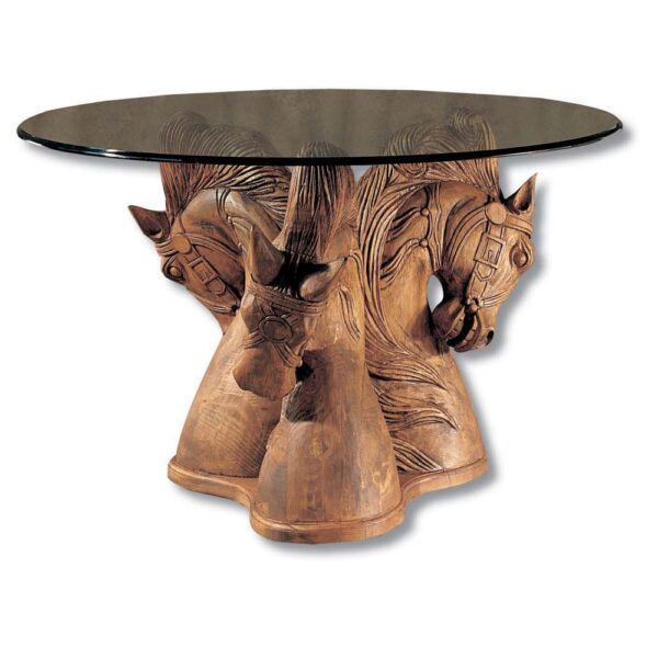 mesa rústica tallada