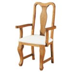 silla de madera tapizada