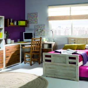 dormitorio juvenil de madera