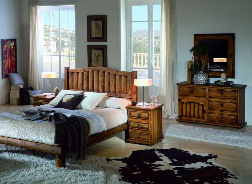 Cabecero de madera dormitorio - Muebles rústicos a medida