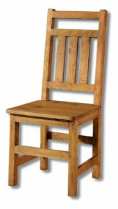 silla de madera maciza rústica
