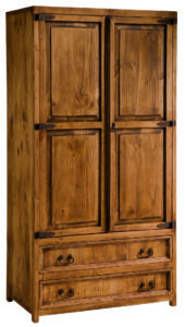 armario de madera rústico 2 puertas